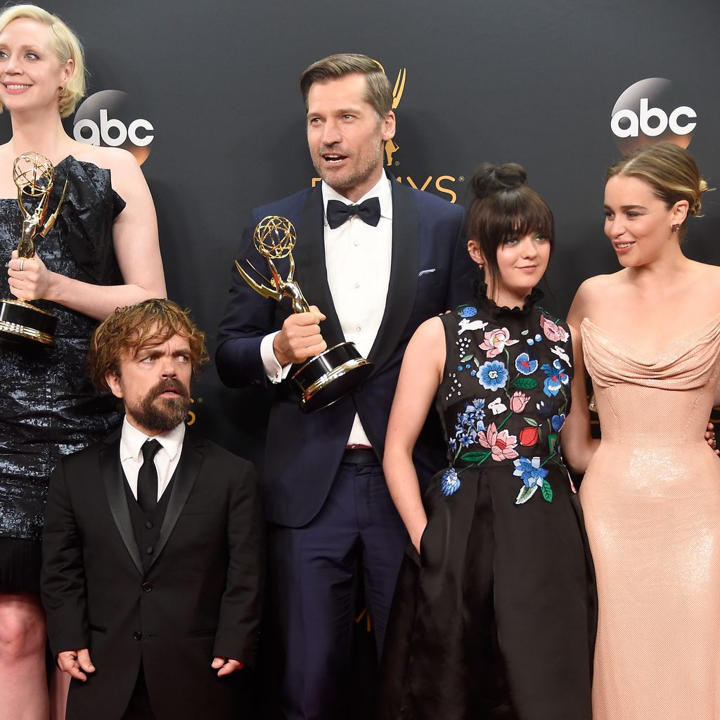 Gwendoline Christie, Peter Dinklage, Nikolaj Coster-Waldau, Maisie Williams und Emilia Clarke