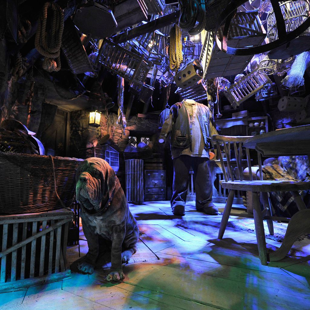 Hagrids Hütte aus Harry Potter bei der Warner Brothers Studio Tour in Watford, England