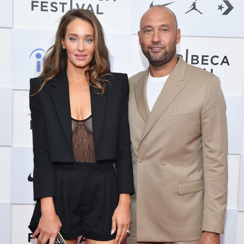 Hannah Davis und Derek Jeter bei der Premiere von "The Captain"