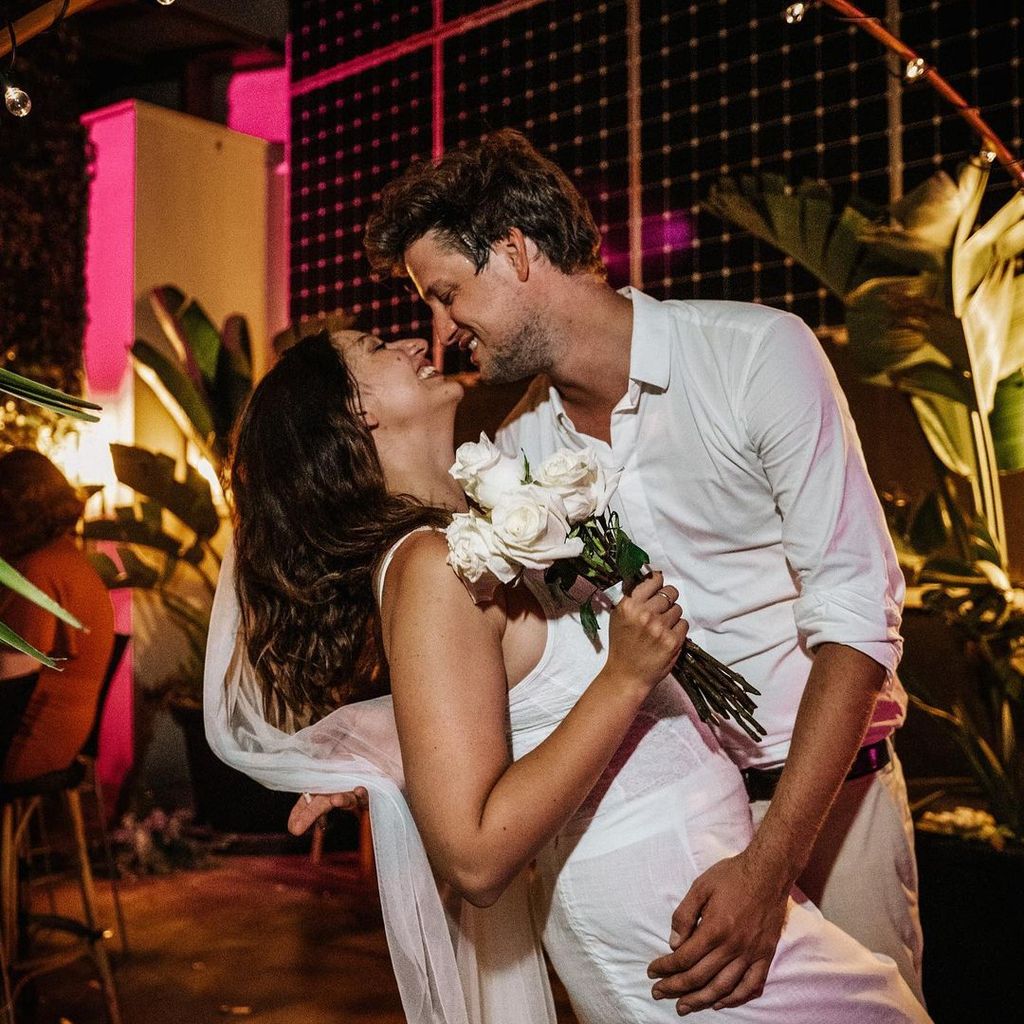 Hannah Kerschbaumer und ihr Mann Chris bei ihrer Hochzeit
