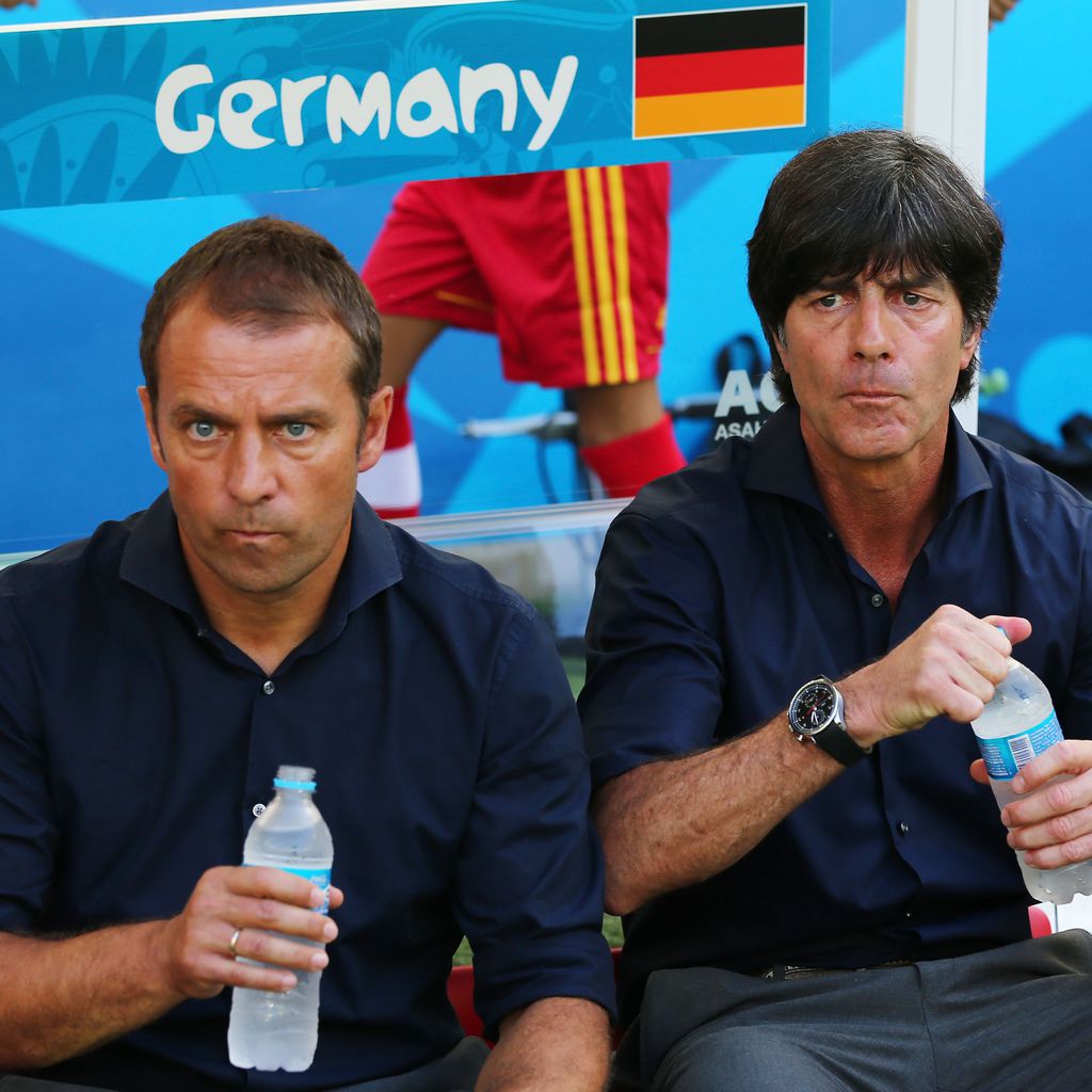 Hans-Dieter Flick und Joachim Löw bei der Fußball-WM 2014