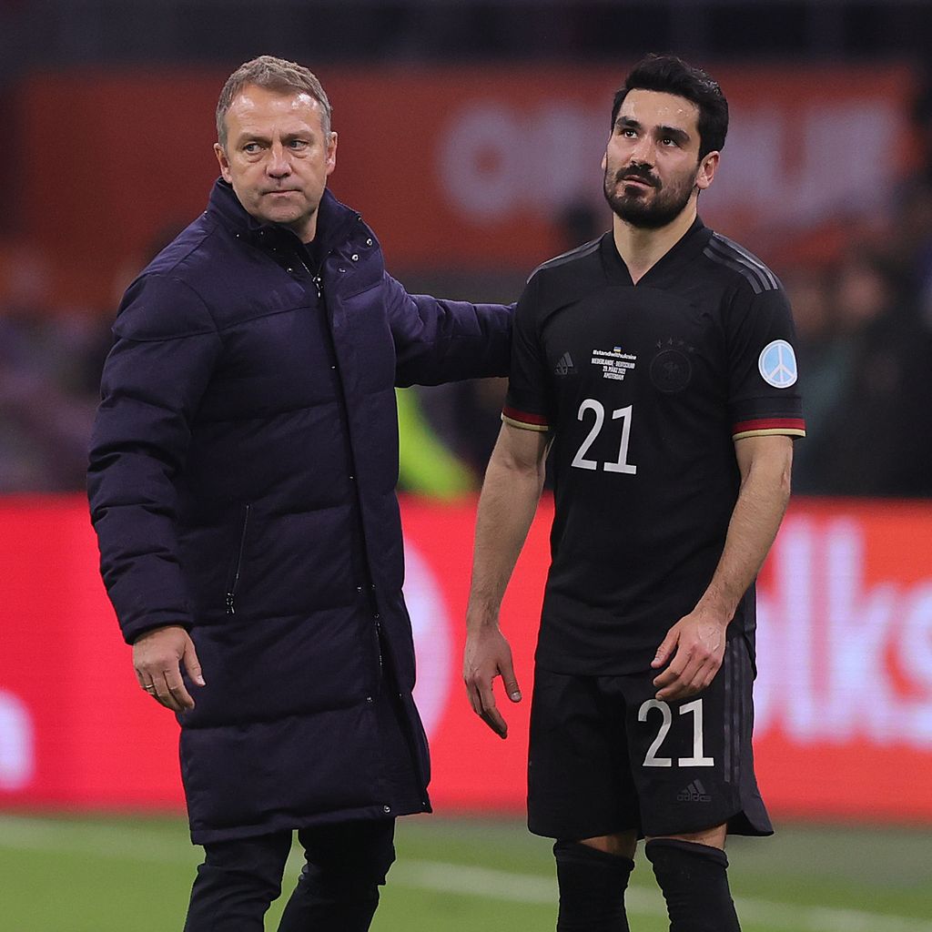 Hansi Flick und Ilkay Gündogan, März 2022