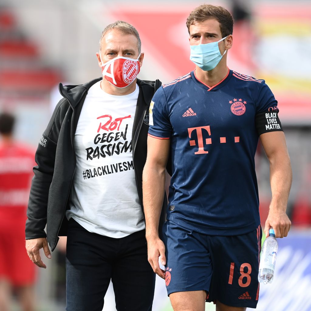 Hansi Flick und Leon Goretzka, Juni 2020