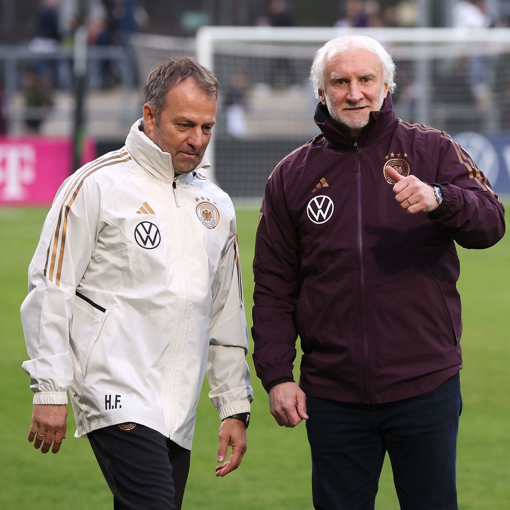 Hansi Flick und Rudi Völler, März 2023