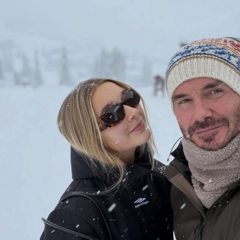 Harper Beckham und David Beckham im Skiurlaub, Februar 2026