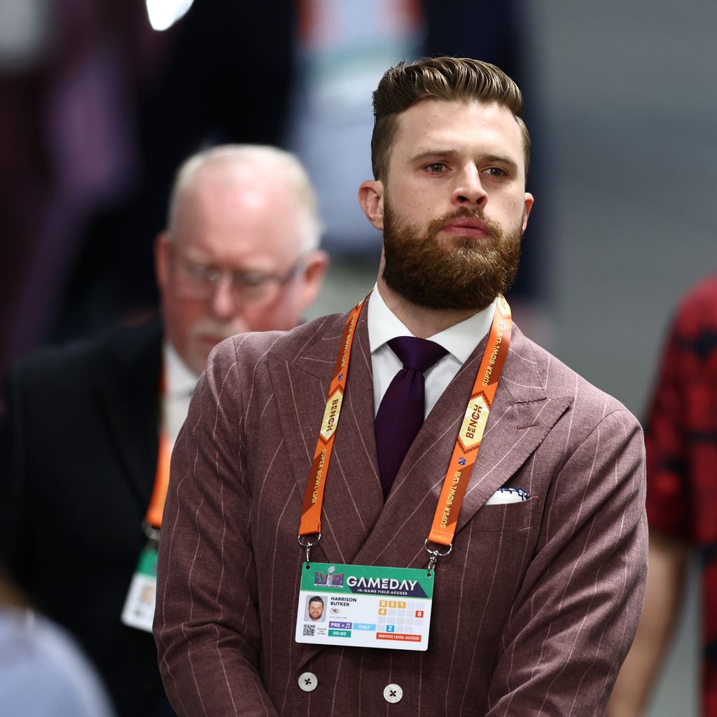 Harrison Butker bei der Ankunft zum Super Bowl LVIII 2024