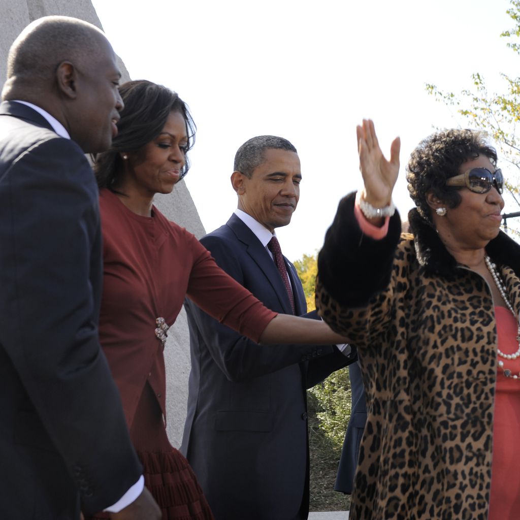 Harry Johnson, Michelle und Barack Obama und Aretha Franklin 2011
