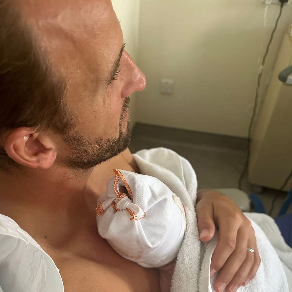 Harry Kane mit seinem Sohn, August 2023