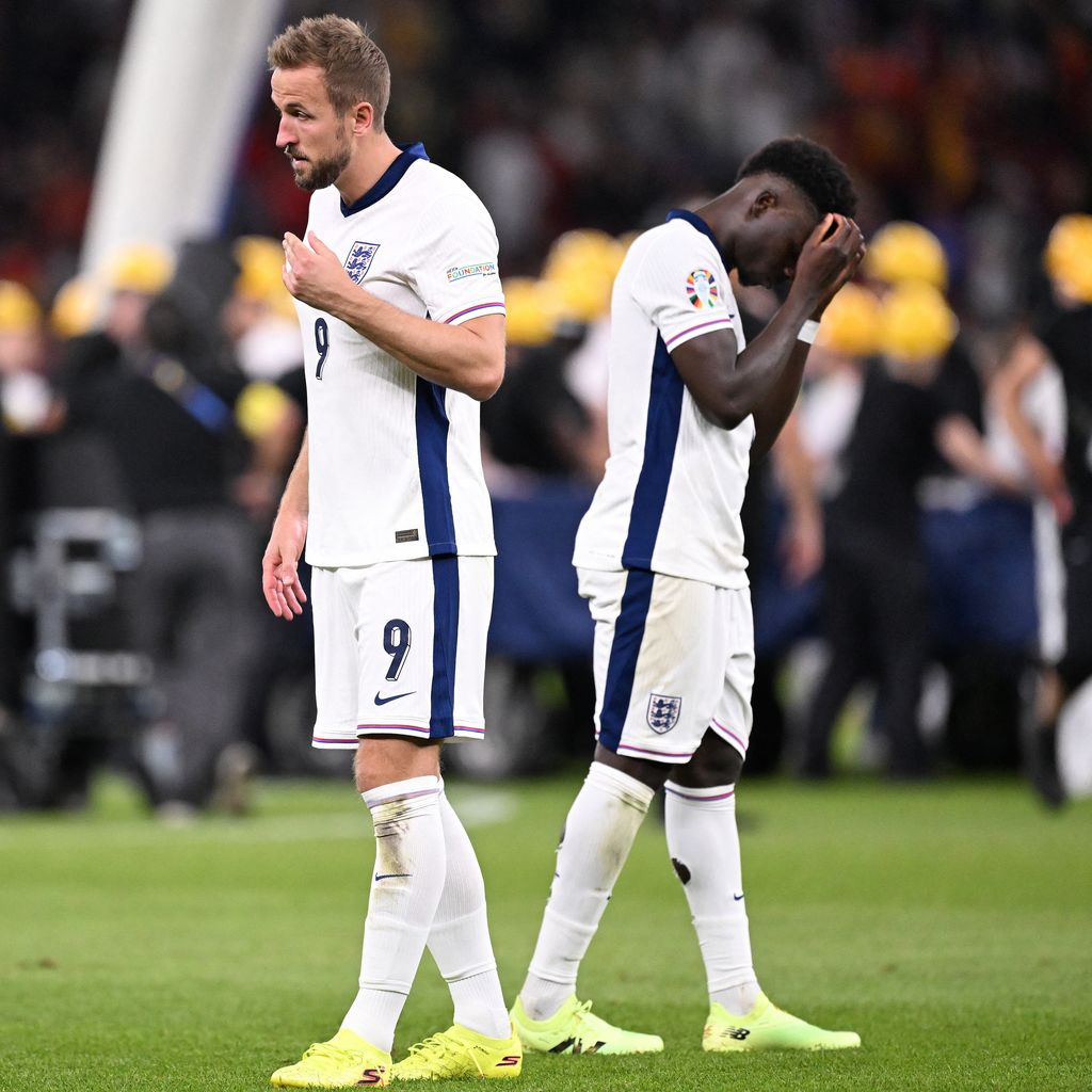 Harry Kane und Bukayo Saka beim EM-Finale 2024