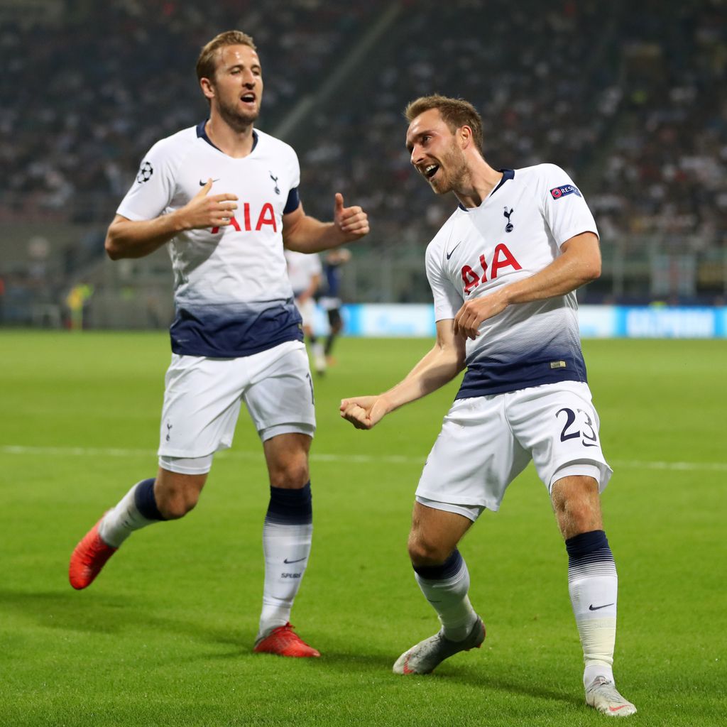 Harry Kane und Christian Eriksen in Mailand, 2018
