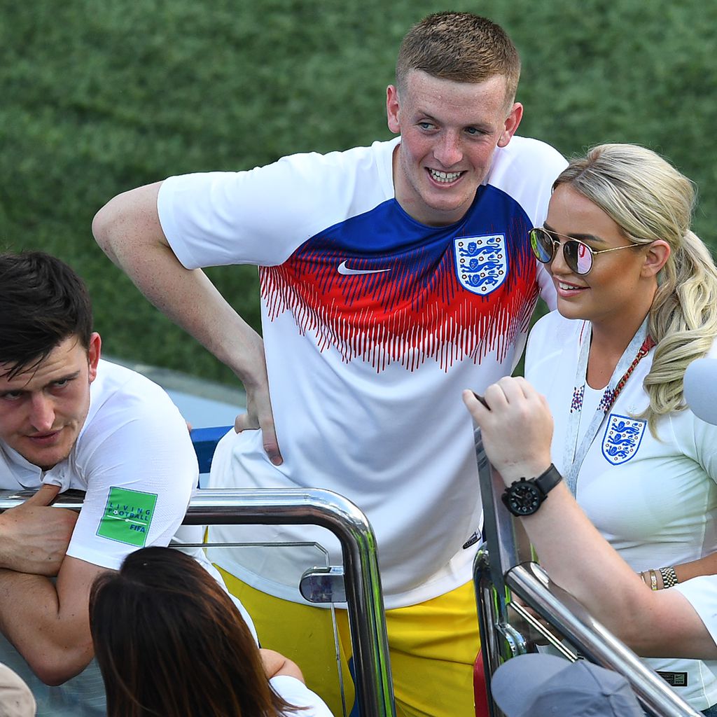 Harry Maguire, Jordan Pickford und Megan Davison