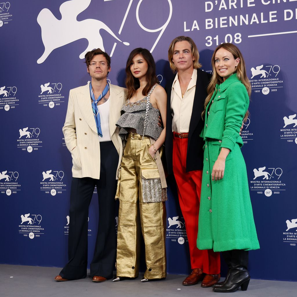 Harry Styles, Gemma Chan, Chris Pine und Olivia Wilde, September 2022 in Venedig
