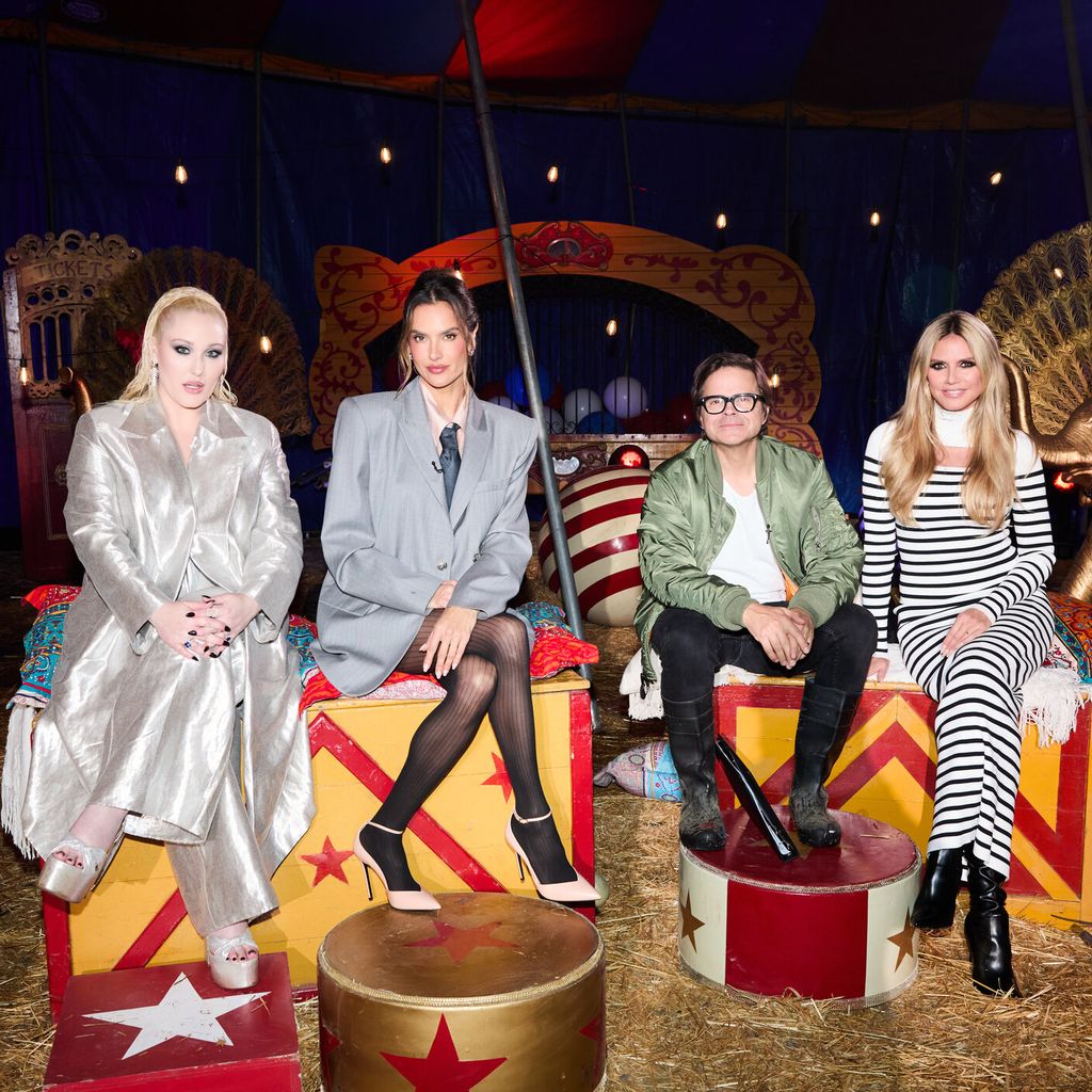 Hayley Hasselhoff, Alessandra Ambrosio, Kristian Schuller und Heidi Klum bei GNTM