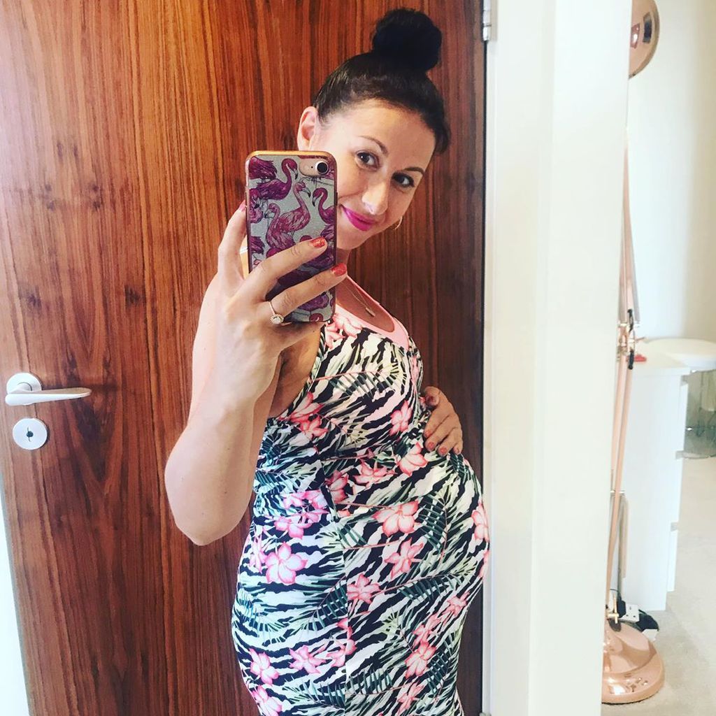 Hayley Tamaddon in der 38. Schwangerschaftswoche