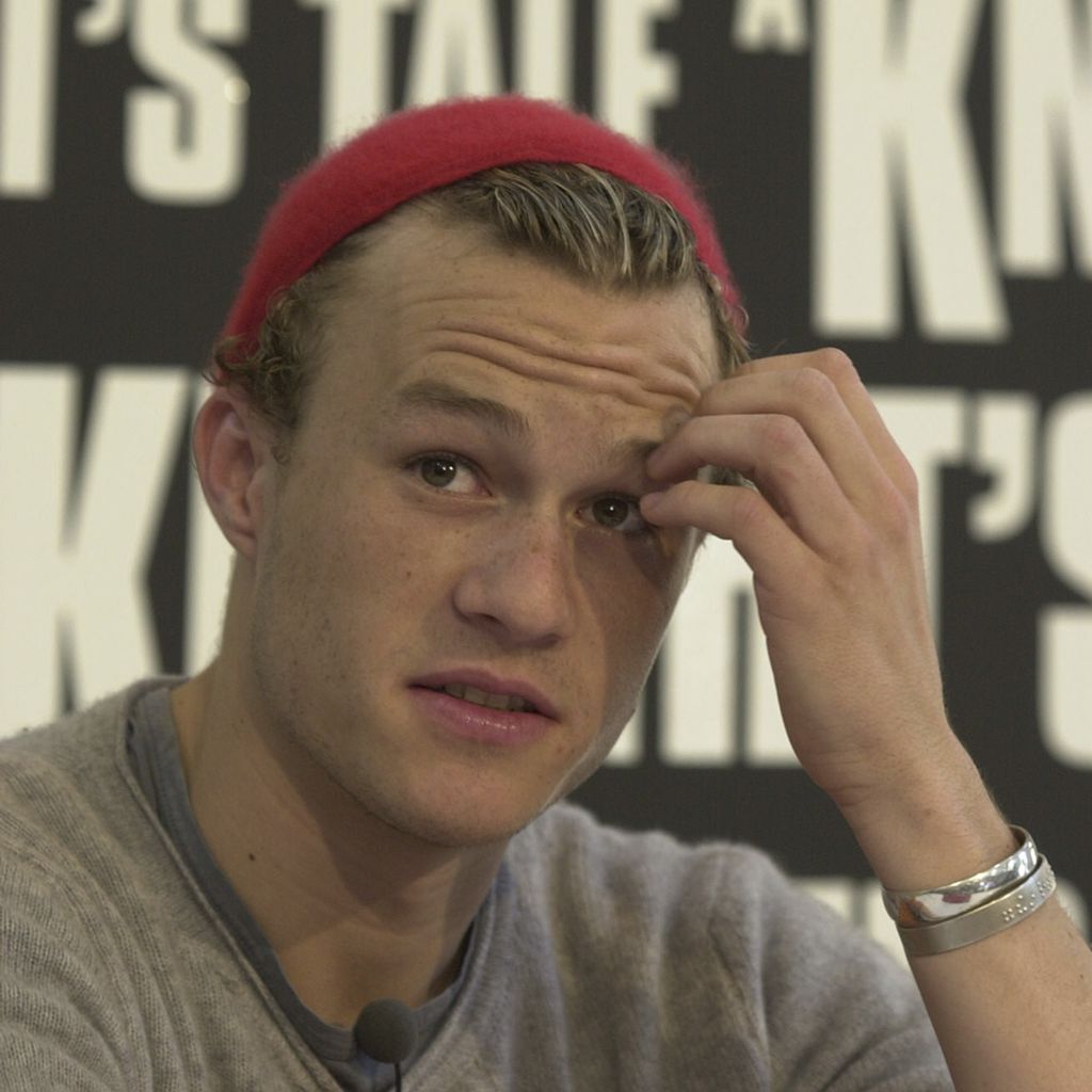 Heath Ledger bei einer Pressekonferenz in Sydney, 2001