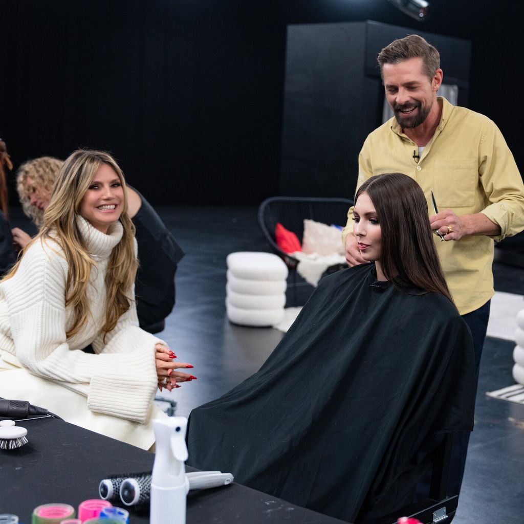 Heidi Klum, Klaas Heufer-Umlauf und "Germany's Next Topmodel"-Kandidatin Magdalena