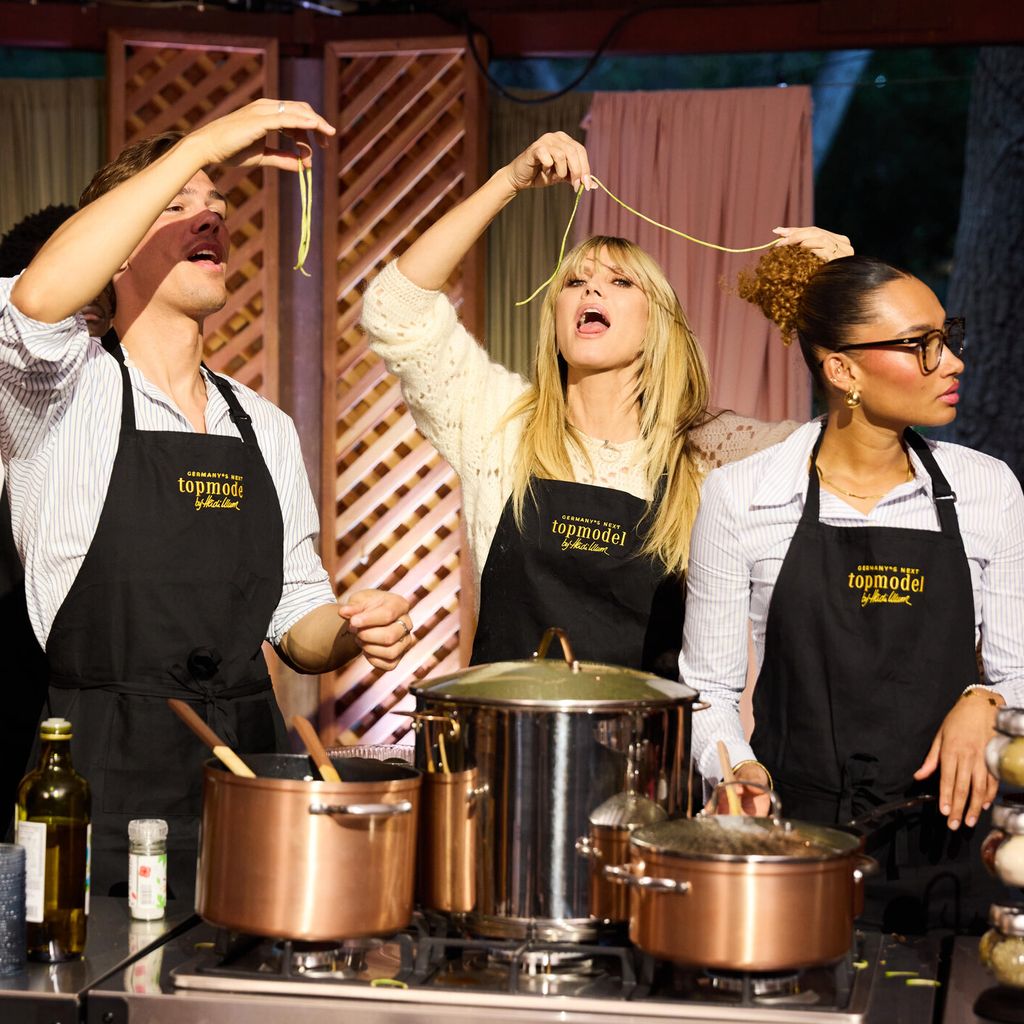 Heidi Klum mit den GNTM-Kandidaten