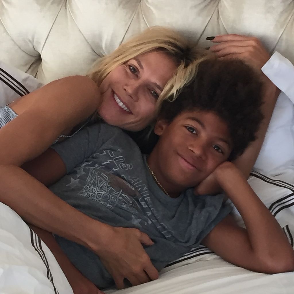 Heidi Klum und ihr Sohn Henry Samuel als Kind