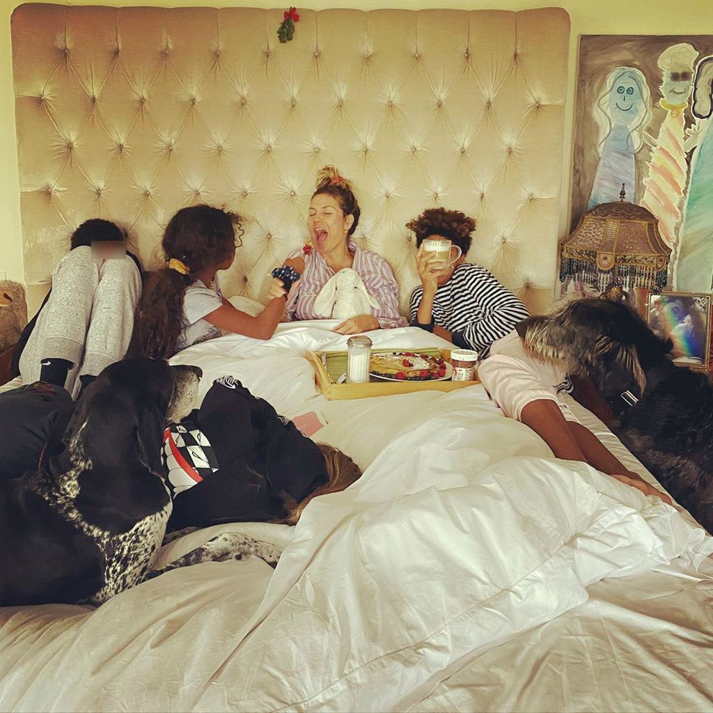 Heidi Klum mit ihren Kindern im Bett, 2020