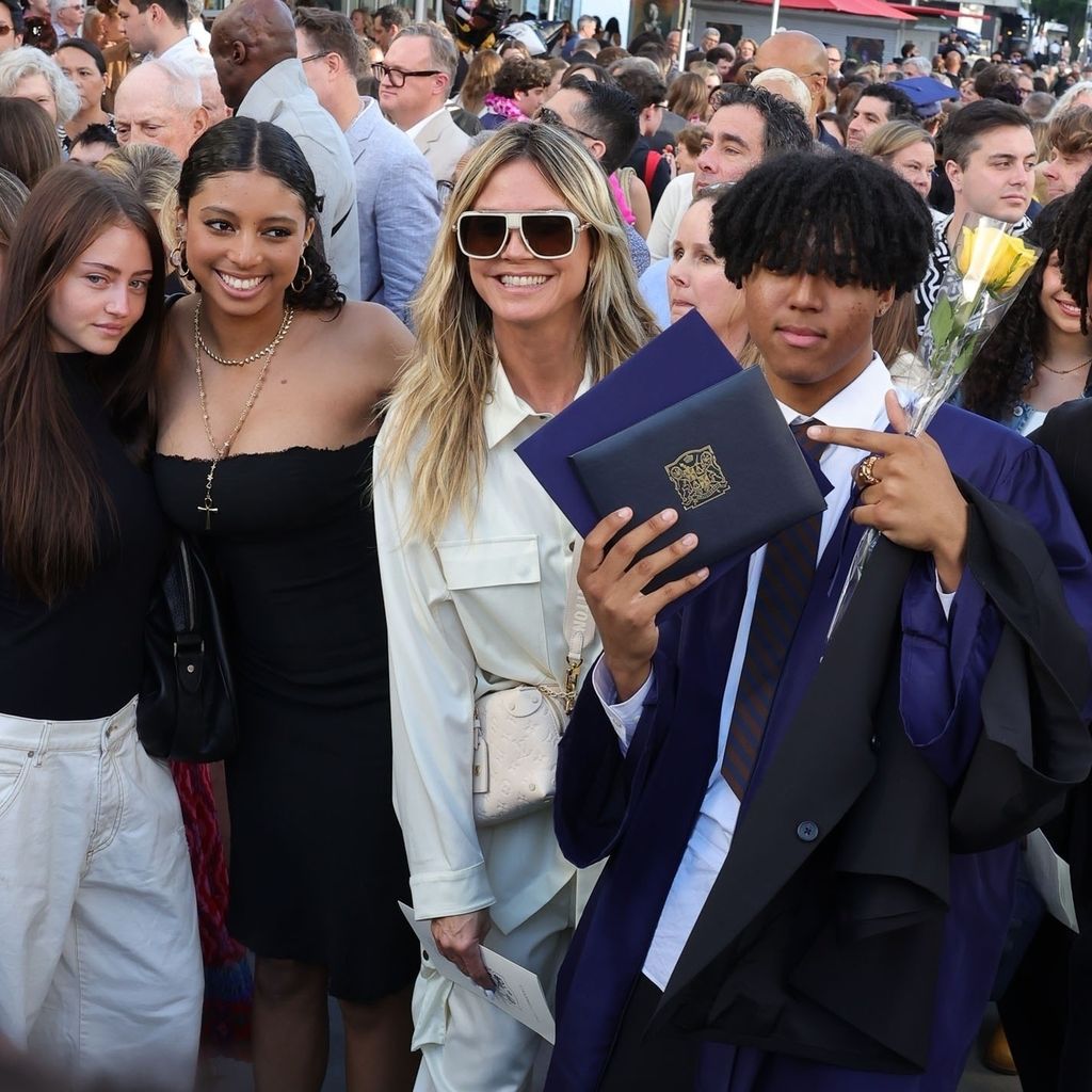 Heidi Klum und ihre Kinder Leni, Lou, Johan und Henry