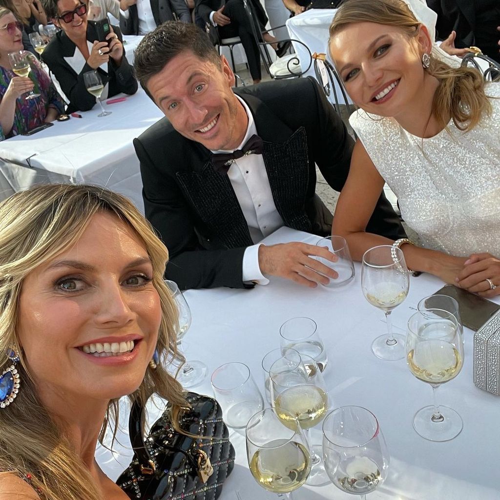 Heidi Klum, Robert Lewandowski und Anna Lewandoswka, Juli 2022