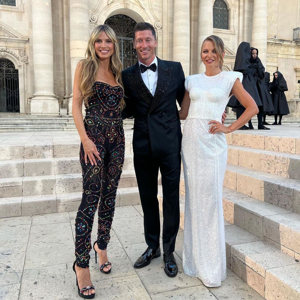 Heidi Klum, Robert Lewandowski und Anna Lewandoswka, Juli 2022