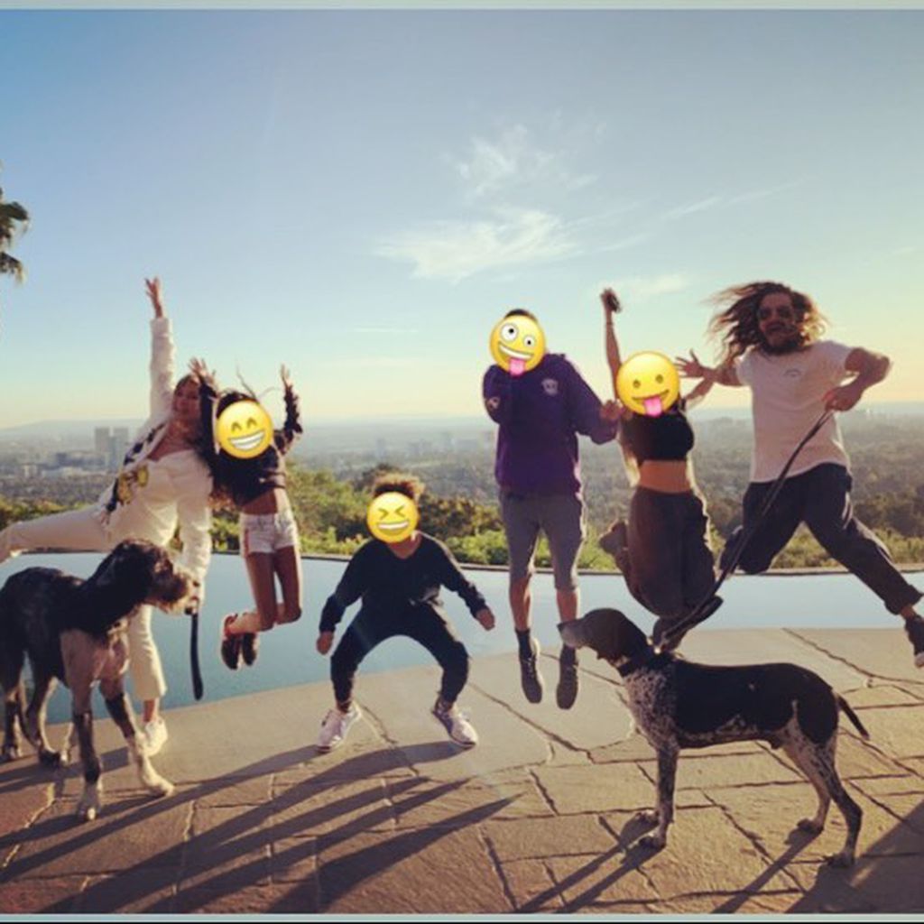 Heidi Klum mit ihren Kindern und Ehemann Tom Kaulitz, 2019