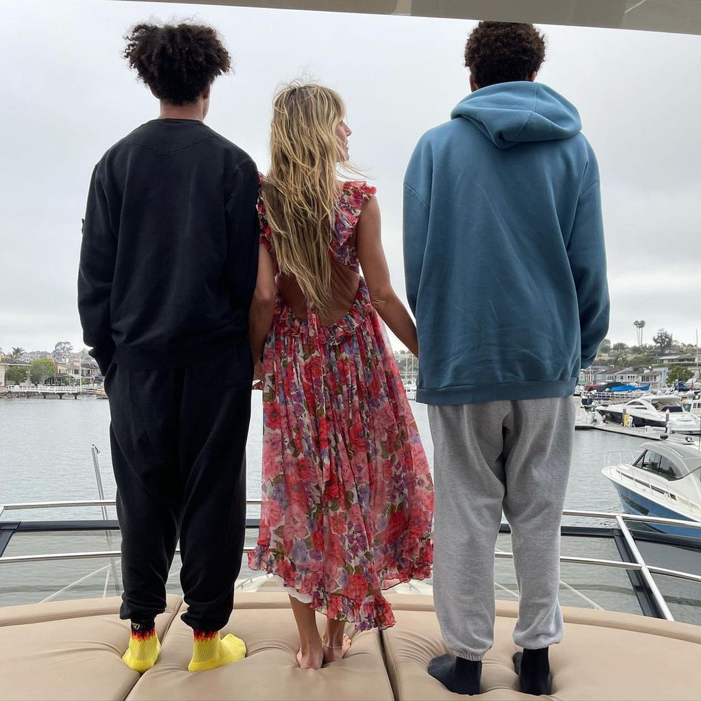 Heidi Klum und ihre Söhne Henry und Johan