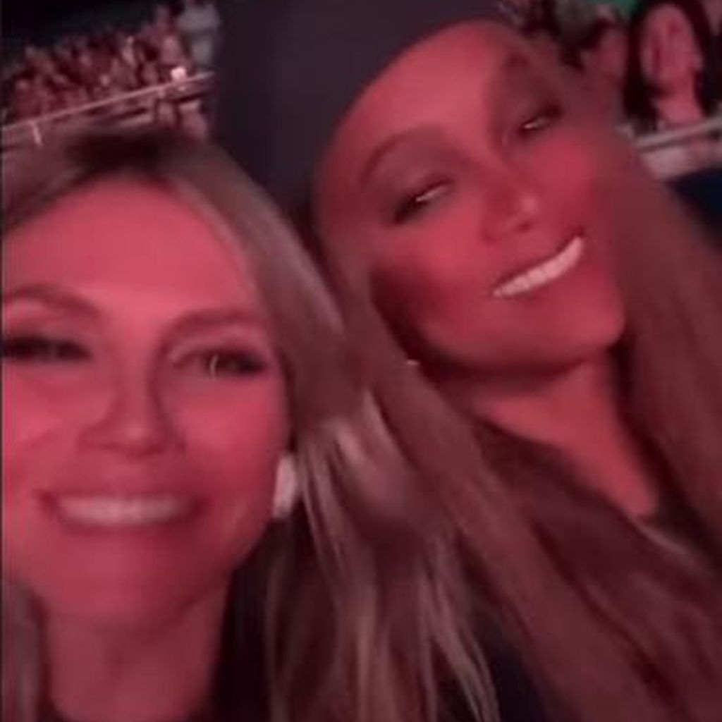 Heidi Klum und Tyra Banks beim Konzert von Mariah Carey