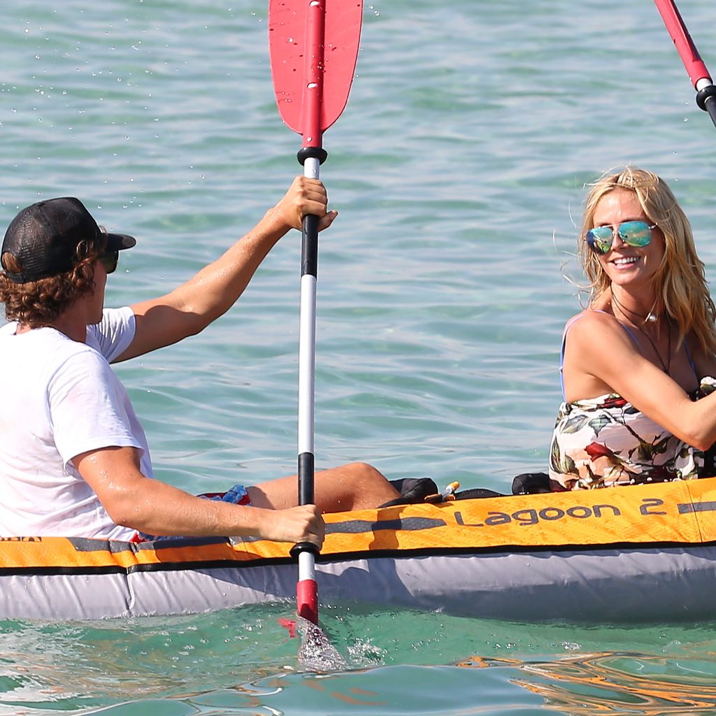 Heidi Klum und Vito Schnabel beim Kanufahren Saint-Tropez