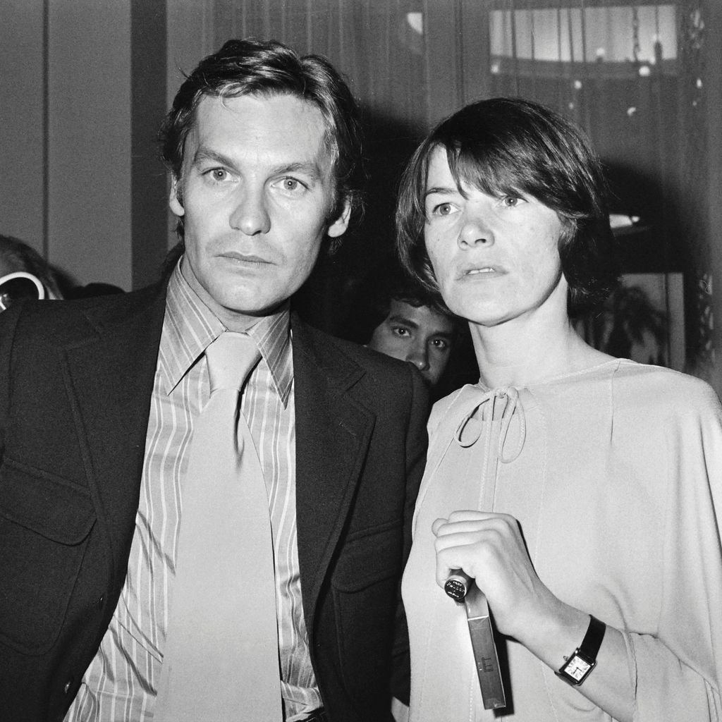 Helmut Berger und Glenda Jackson im Mai 1976