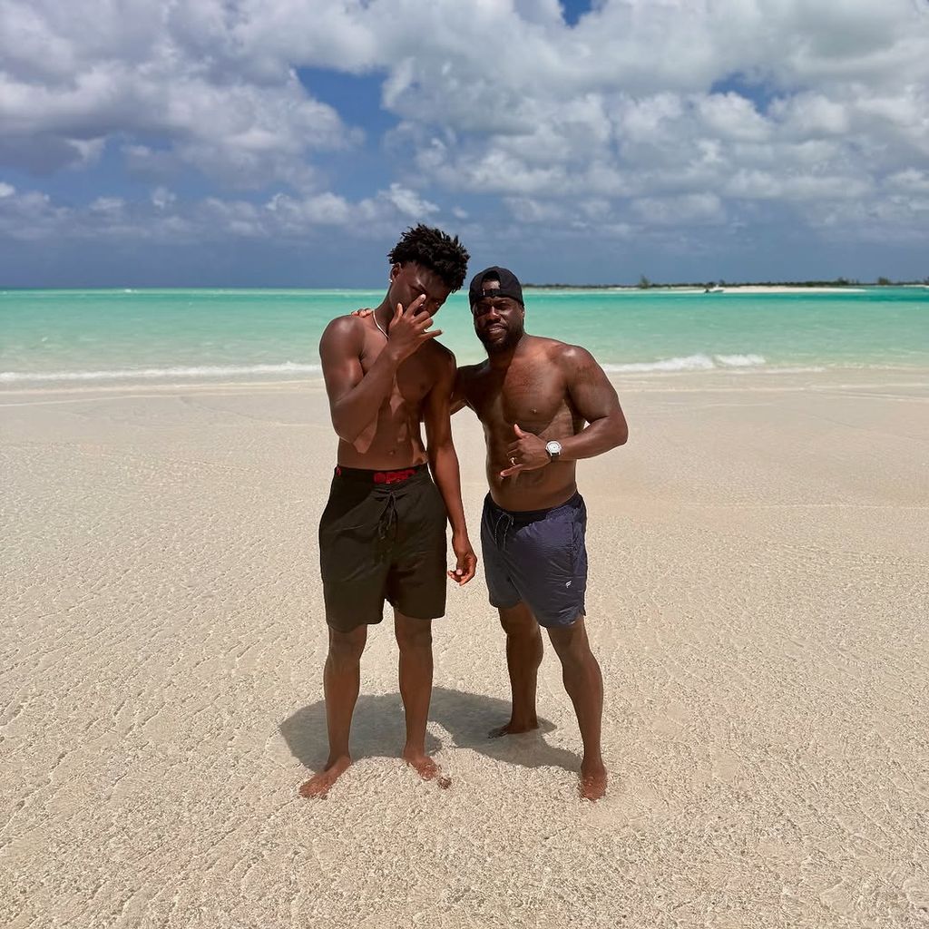 Hendrix Hart mit Vater Kevin Hart, April 2025