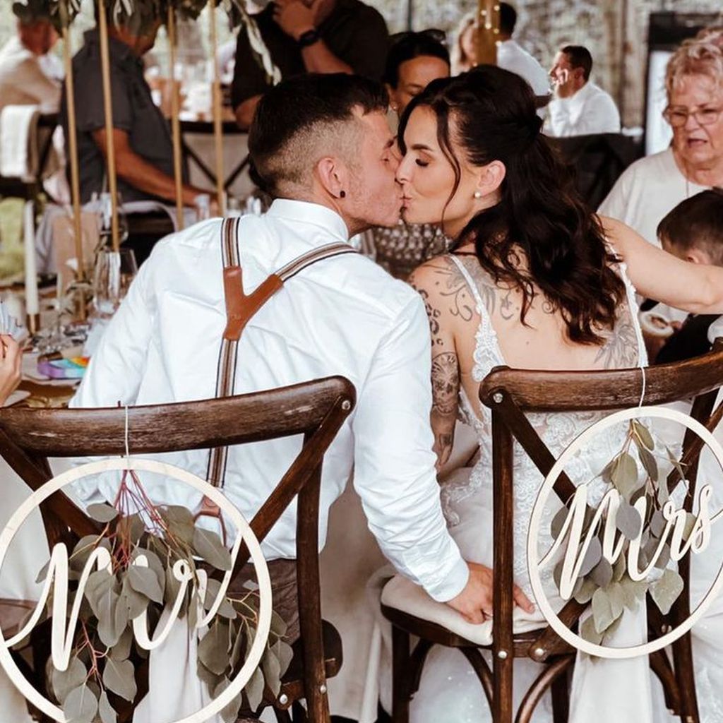 Henning und Denise Merten auf ihrer Hochzeit