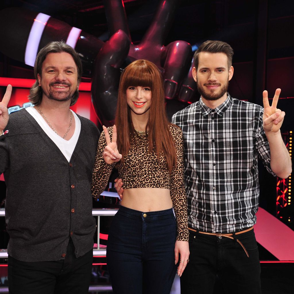 Henning Wehland, Lena Meyer-Landrut und Johannes Strate bei "The Voice Kids" 2014