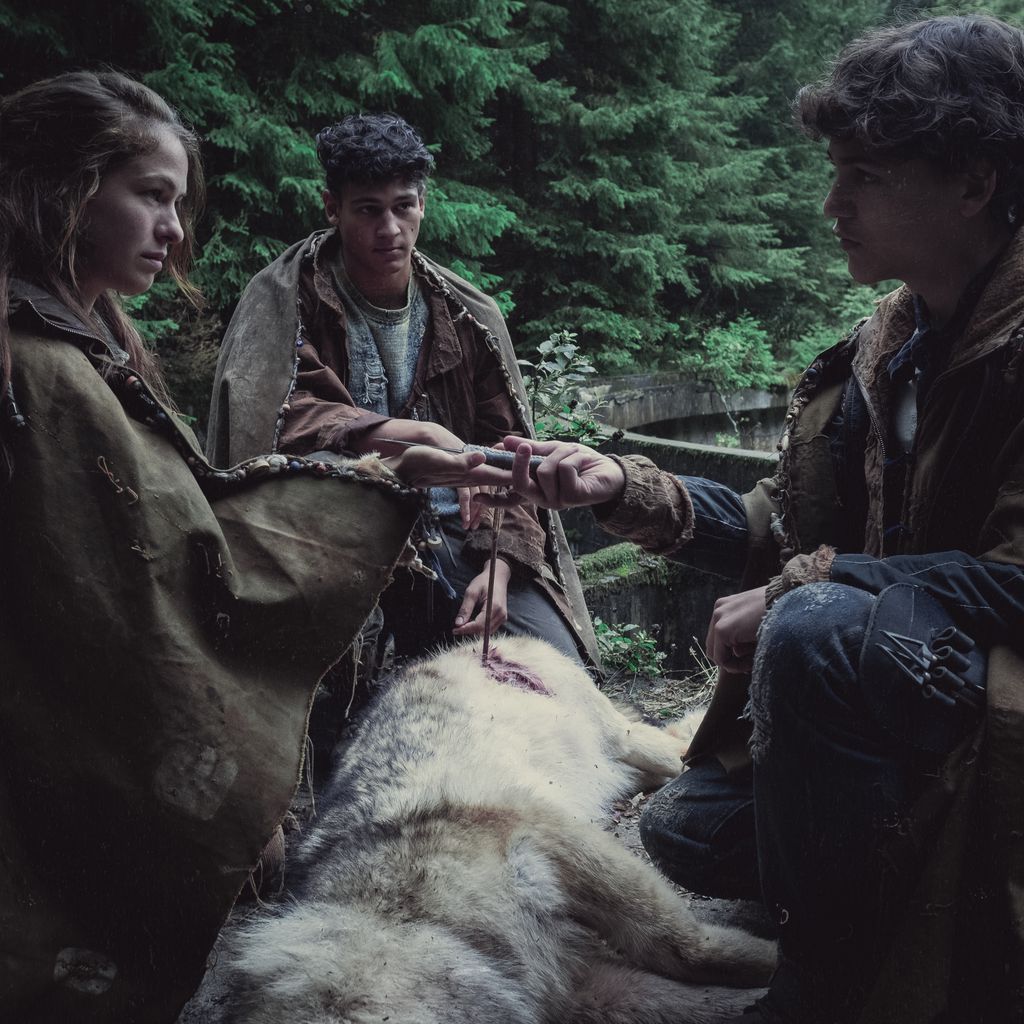 Henriette Confurius, David Ali Rashed und Emilio Sakraya in "Tribes of Europa"
