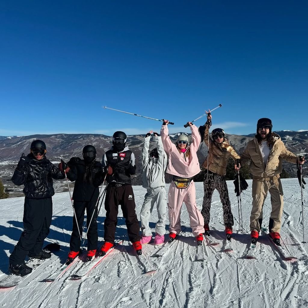 Henry, Lou und Joahn Samuel, Leni und Heidi Klum, Bill und Tom Kaulitz im Ski-Urlaub, Dezember 2024