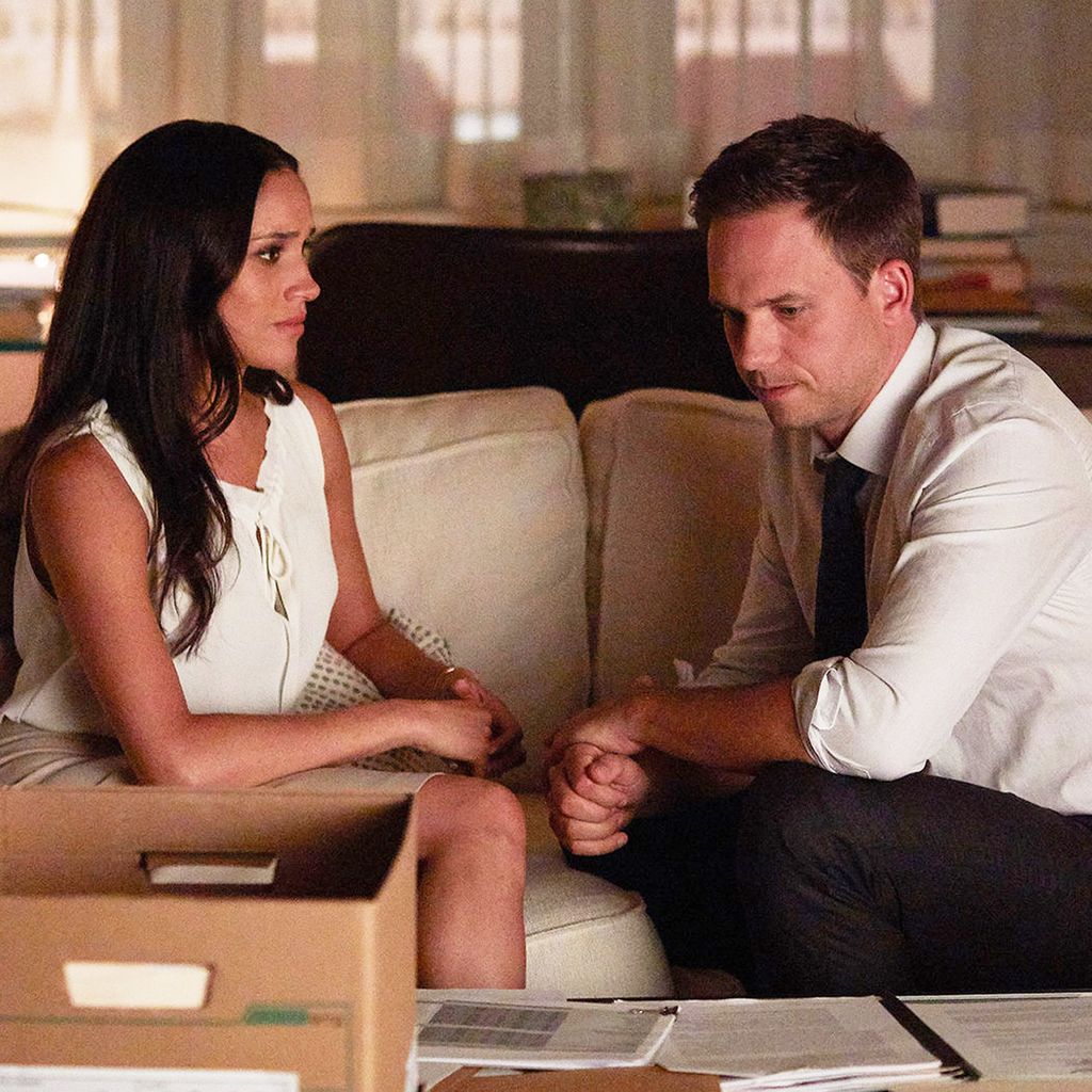 Herzogin Meghan und Patrick J. Adams in "Suits"