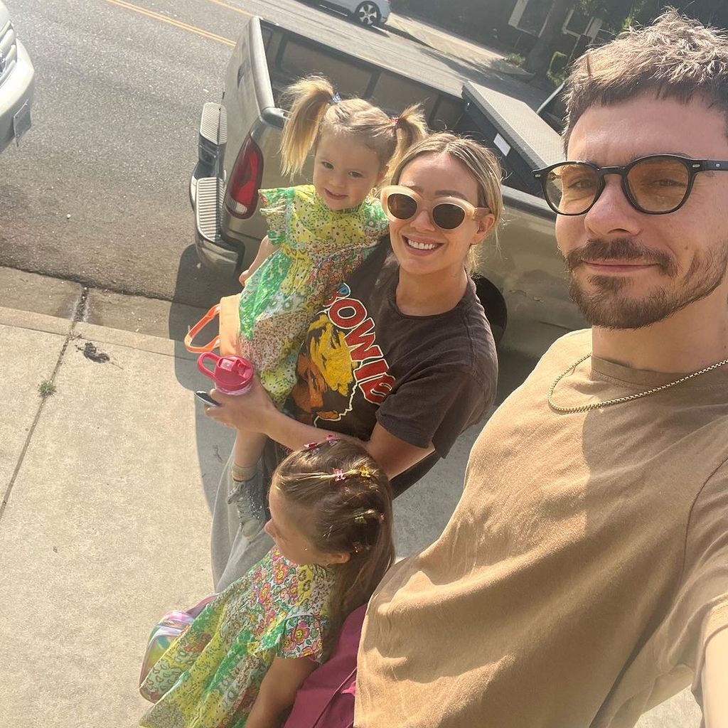 Hilary Duff und Matthew Koma mit ihren Töchtern, Juli 2023