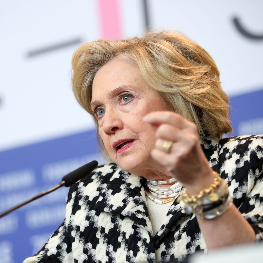 Hillary Clinton auf einer Berlinale-Pressekonferenz