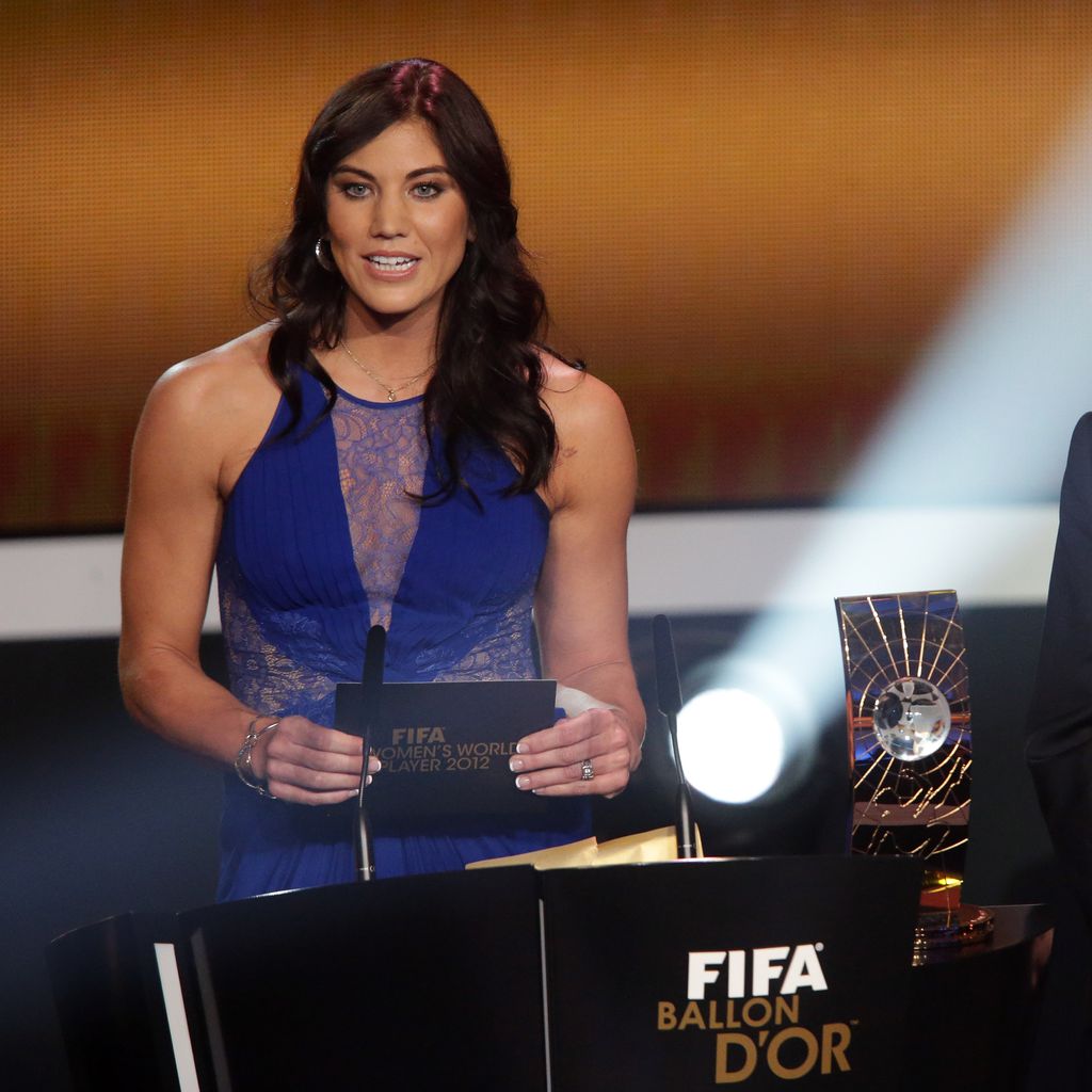 Hope Solo und Sepp Blatter beim Ballon d'Or in Zürich