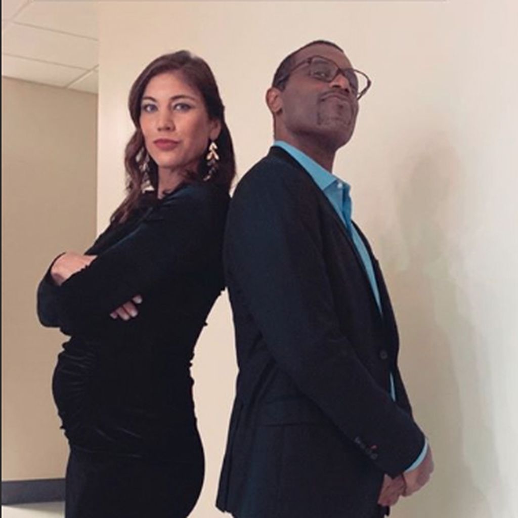 Hope Solo und "Weekend Winners"-Moderator Jeremy St. Louis