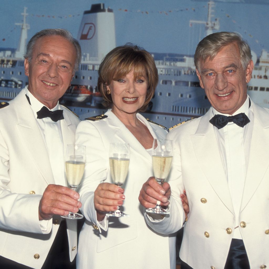 Horst Naumann, Heide Keller und Siegfried Rauch auf dem "Traumschiff"