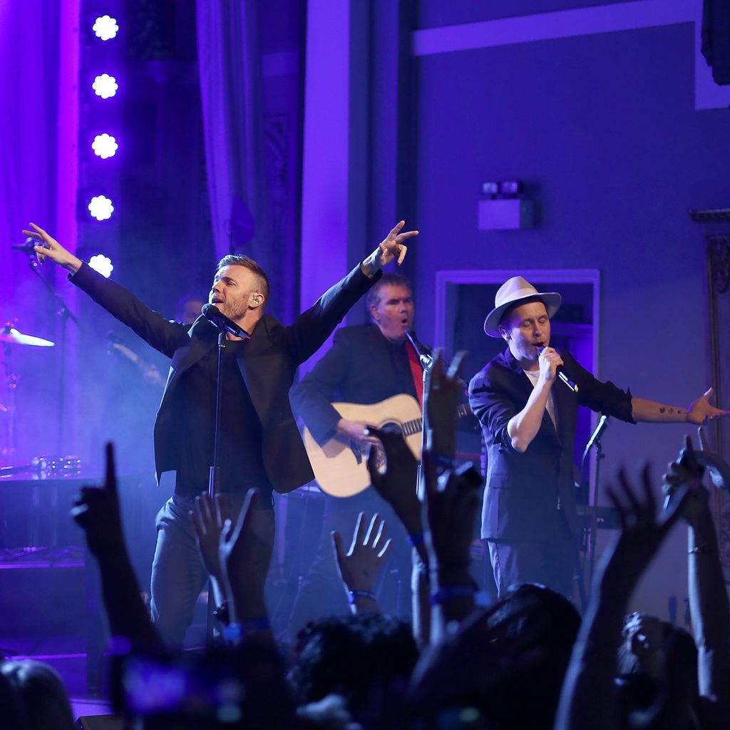 Howard Donald, Gary Barlow, und Mark Owen von Take That
