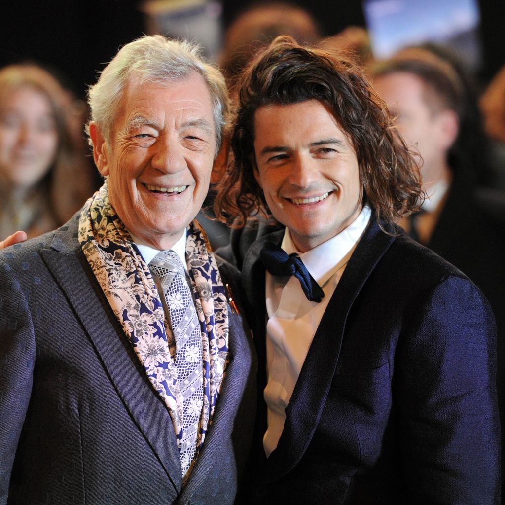 Ian McKellen und Orlando Bloom bei der "Hobbit"-Premiere, 2014