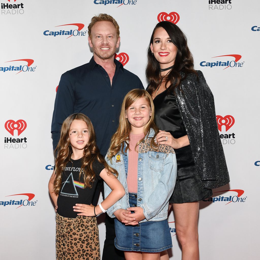 Ian Ziering mit seiner Ex-Frau Erin Ludwig und den gemeinsamen Kindern Mia und Penna, 2019