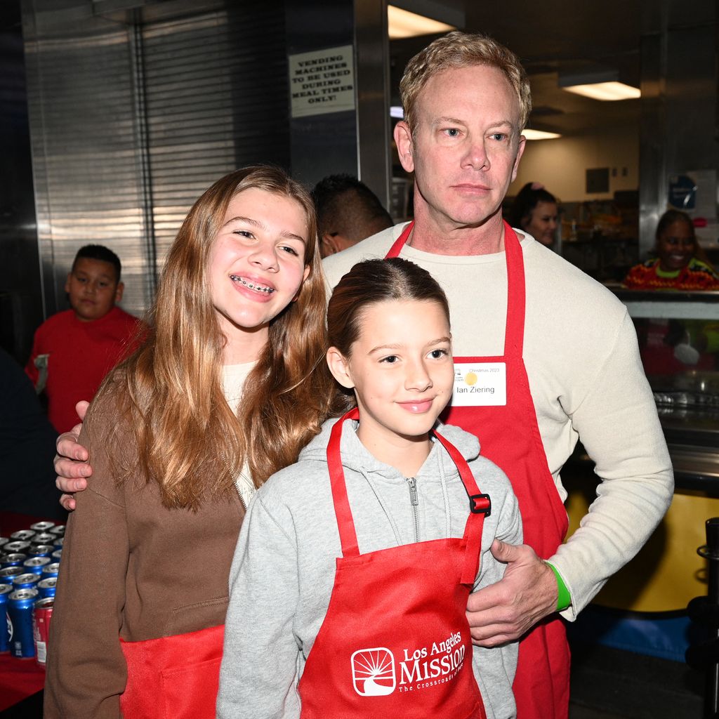 Ian Ziering und seine Töchter Mia und Penna im Dezember 2023