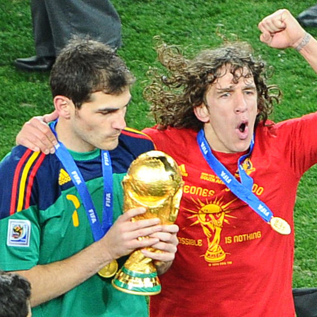 Iker Casillas und Carles Puyol bei der WM 2010