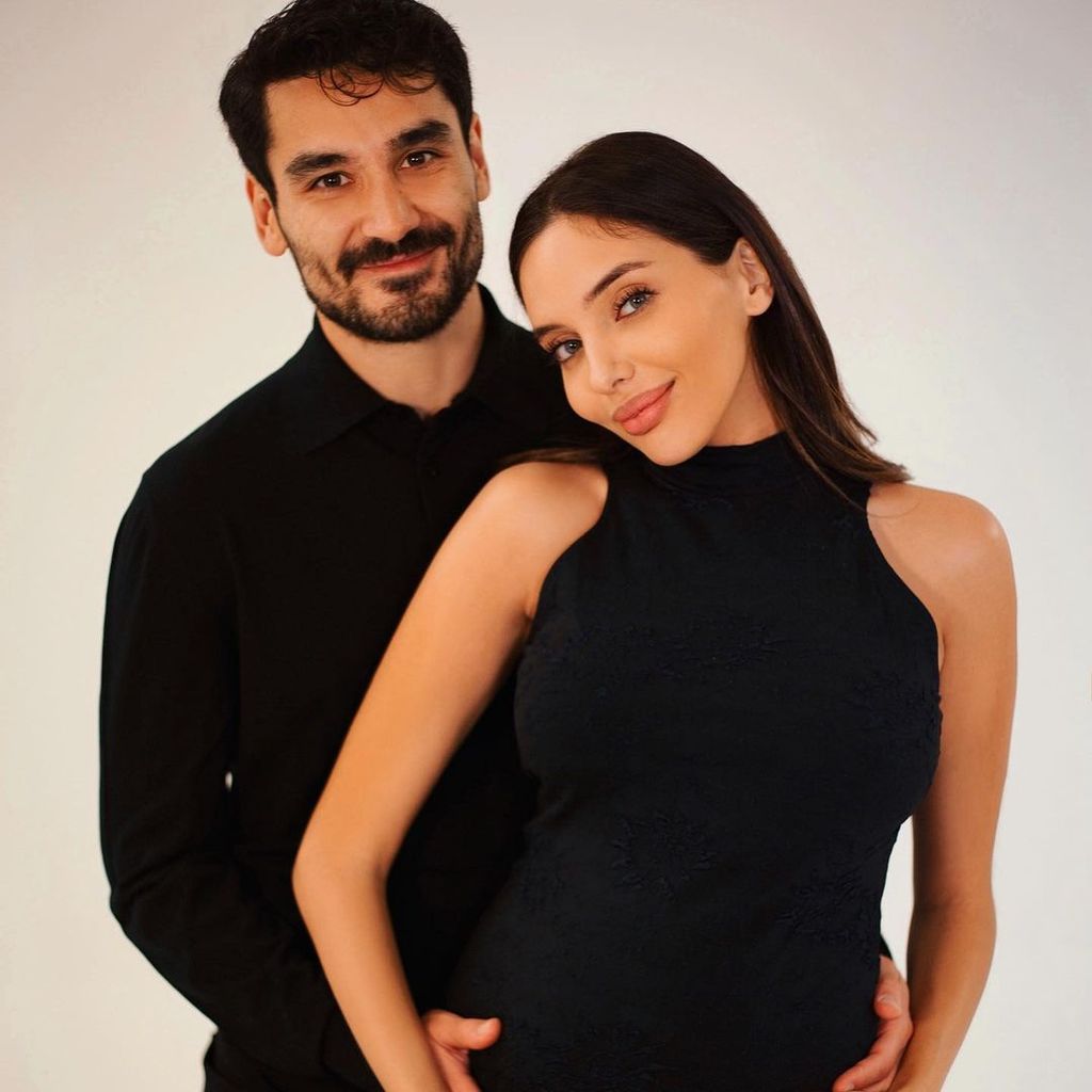 İlkay Gündoğan und seine schwangere Frau Sara im November 2022