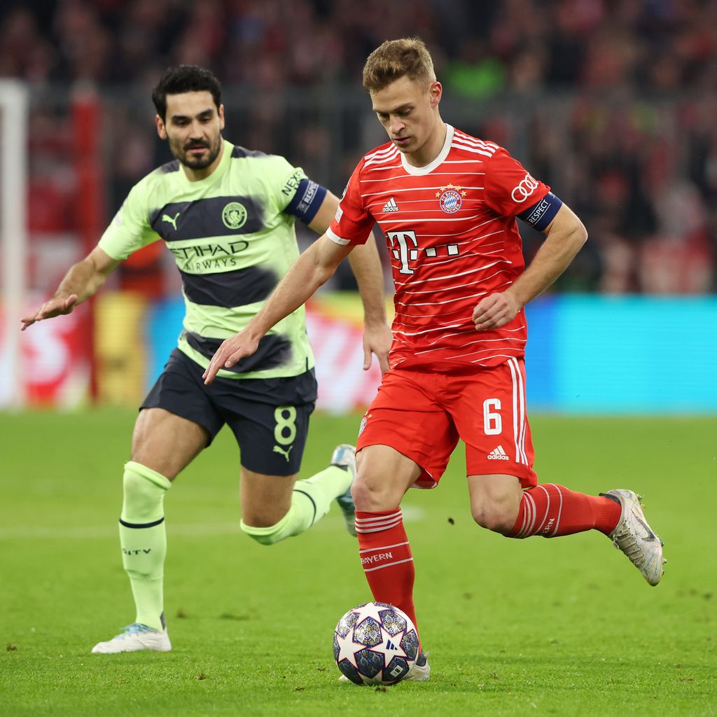Ilkay Gündogan und Joshua Kimmich im April 2023