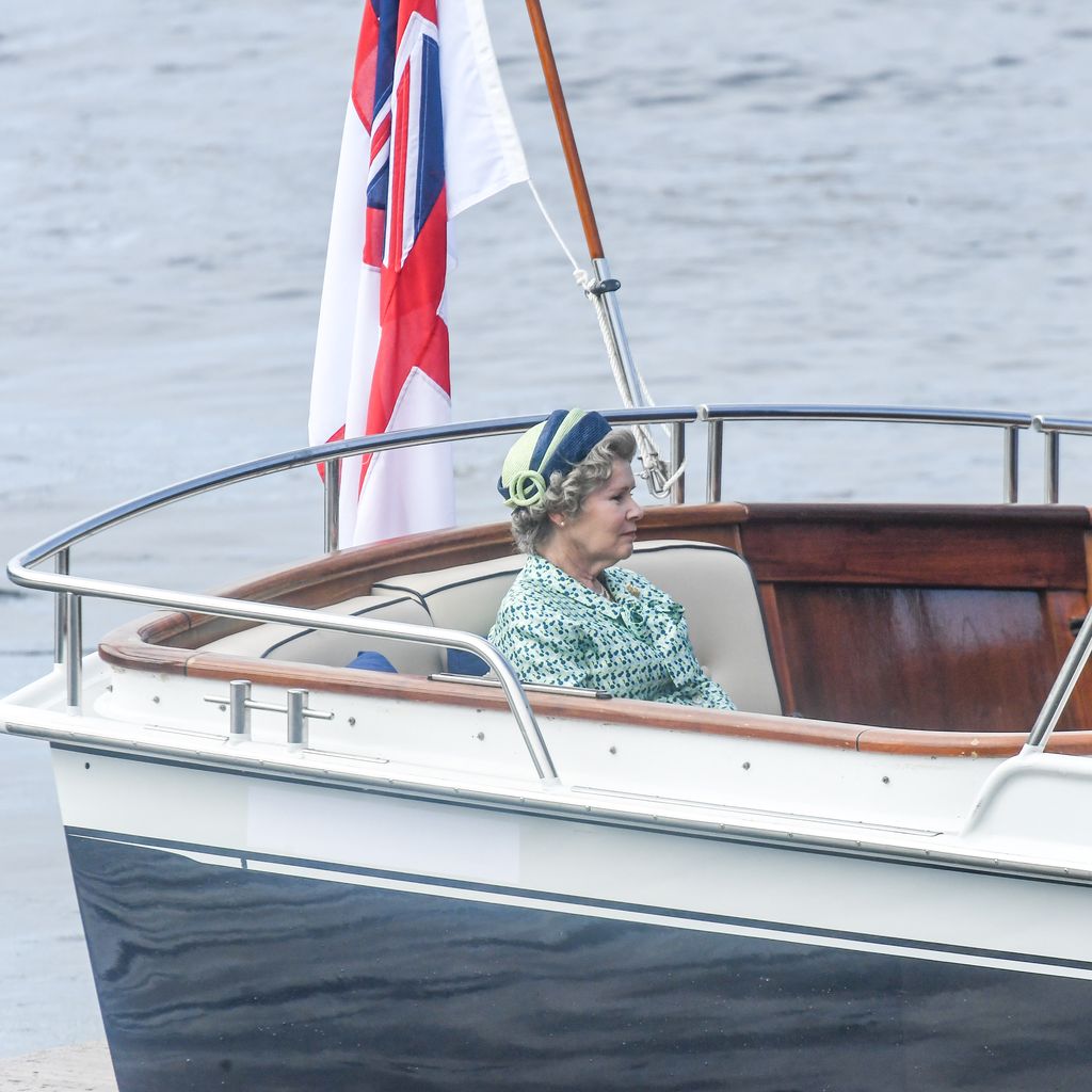 Imelda Staunton am Set von "The Crown"